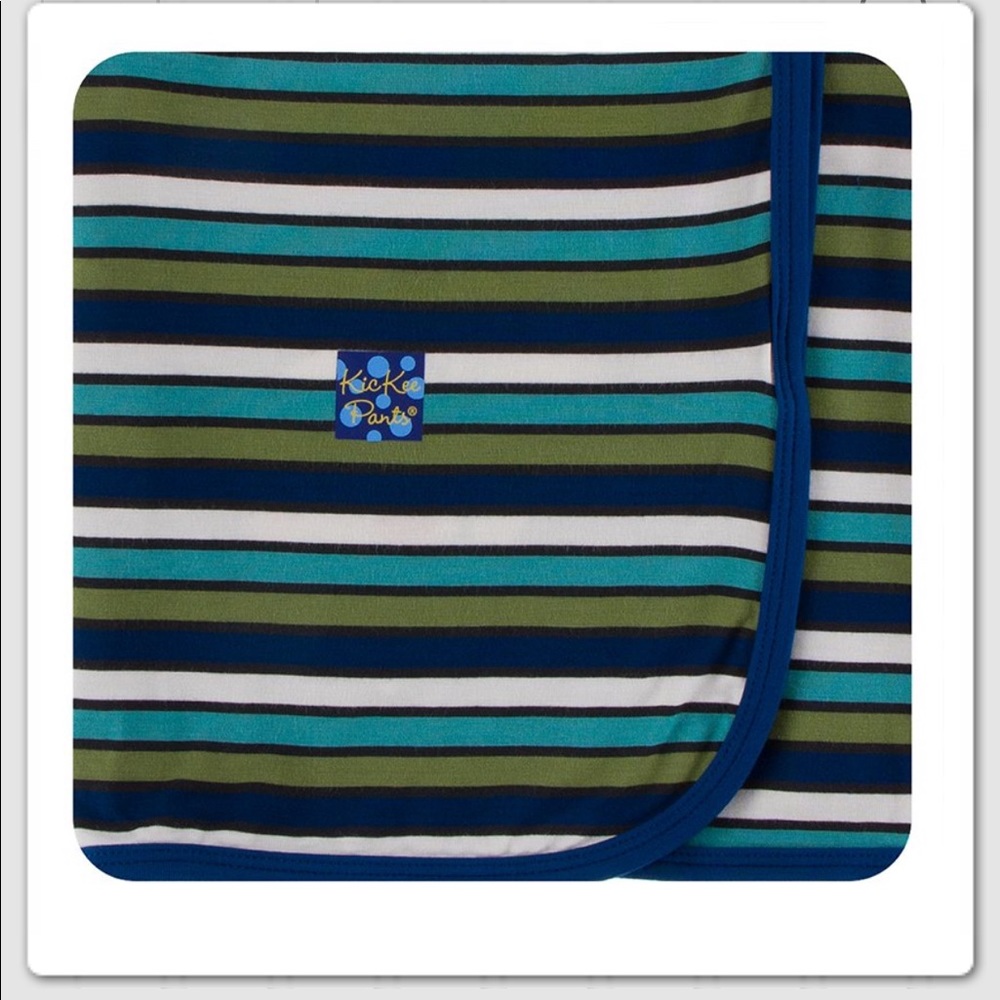 Kickee Grasshopper Stripe Swaddle